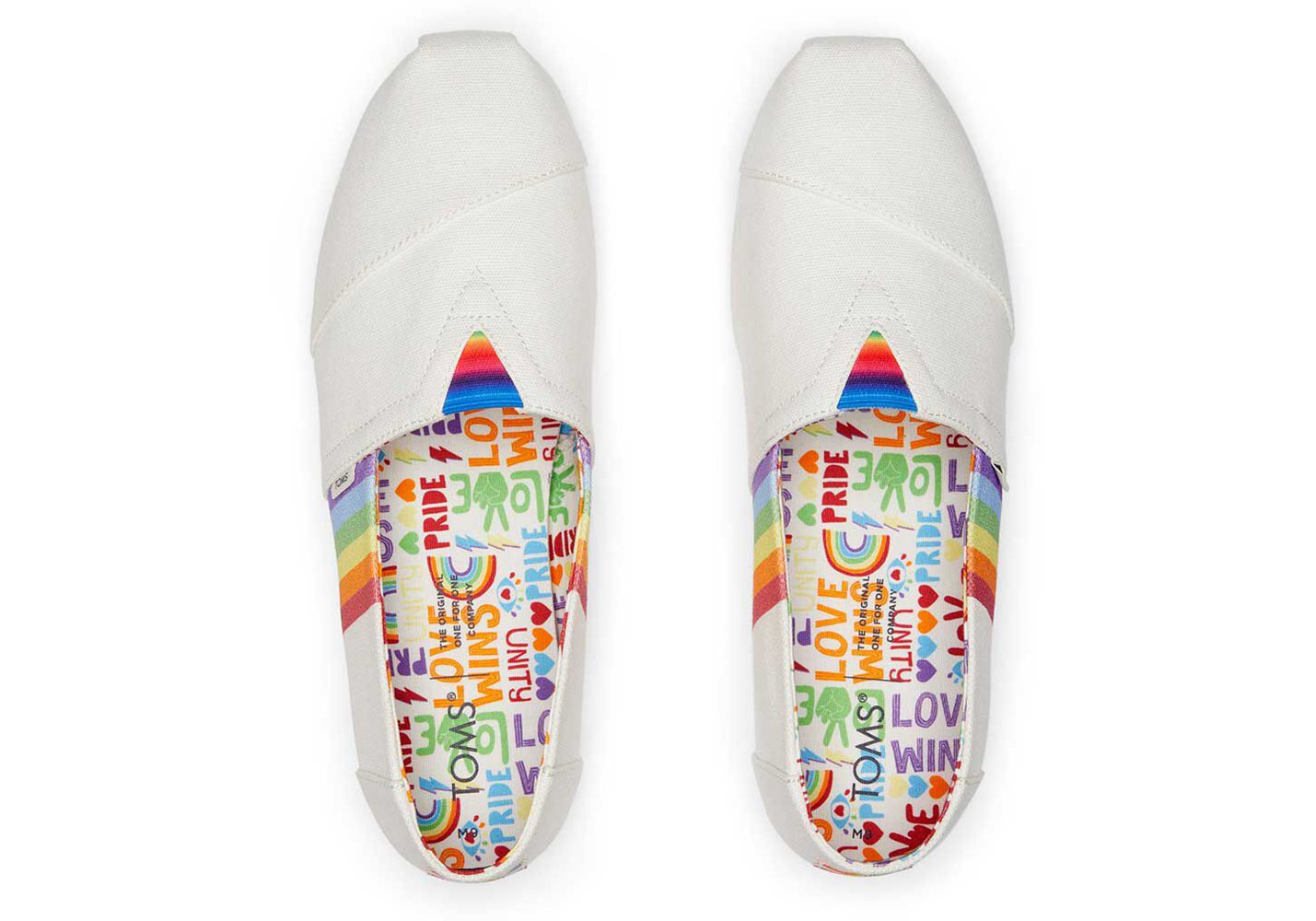 Toms Espadryle Męskie Białe - Alpargata Unity Rainbow - 21QLRICHB